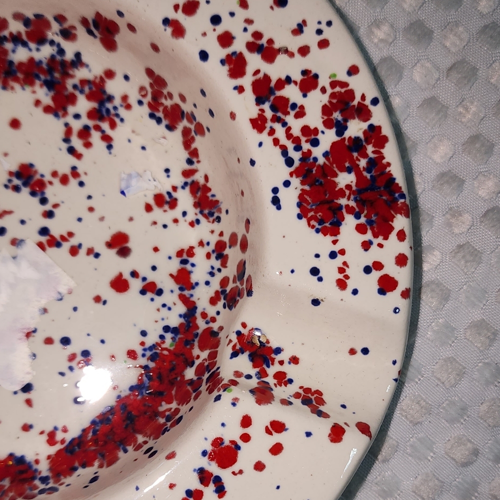 CERAMIC NWOT SPECKLED ROUND HOMEMADE ASHTRAYS. SET OF 3 - Picture 3 of 6